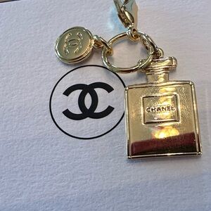 CHANEL Like Gold Perfume Bottle Keychain